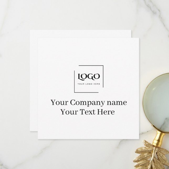 Modèle de logo personnalisé élégant (Devant/Arrière en situation)