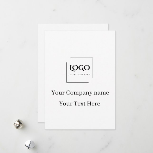 Modèle de logo personnalisé élégant (Devant/Arrière en situation)