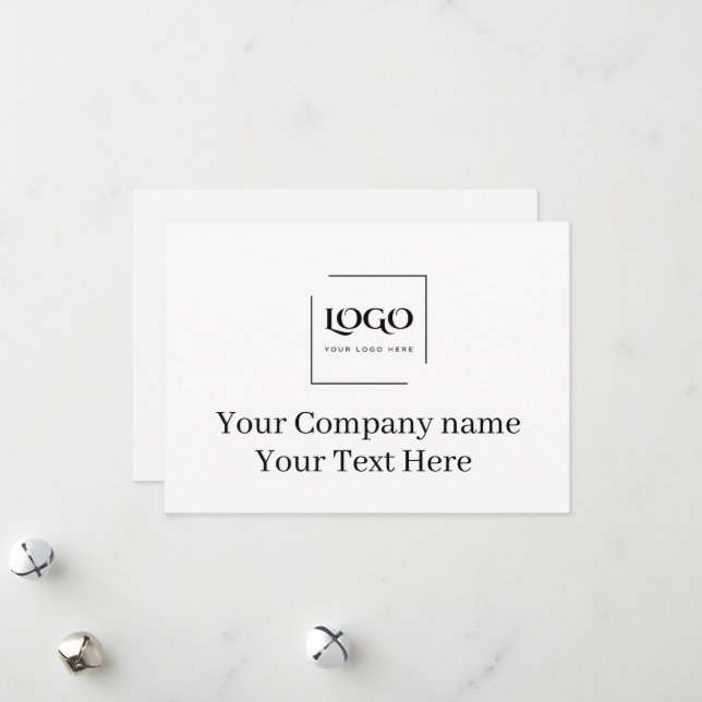 Modèle de logo personnalisé élégant (Devant/Arrière en situation)