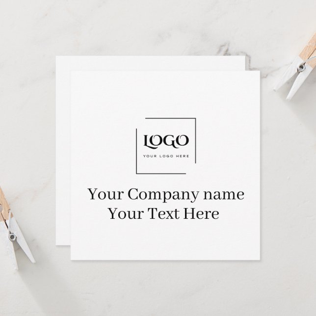 Modèle de logo personnalisé élégant (Devant/Arrière en situation)