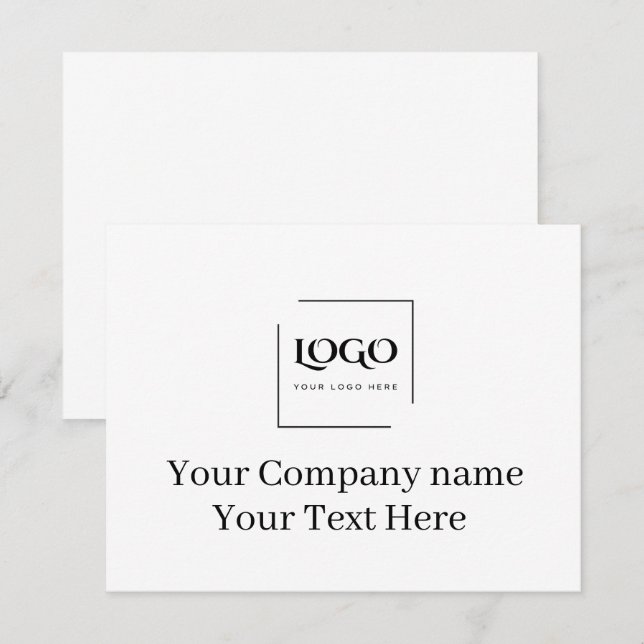 Modèle de logo personnalisé élégant (Devant / Derrière)