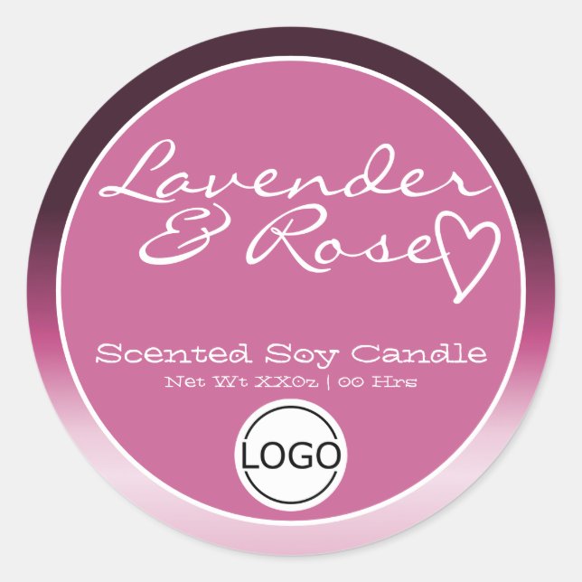 Modèle de logo rose Ombre Cercle Soy Étiquette de  (Devant)