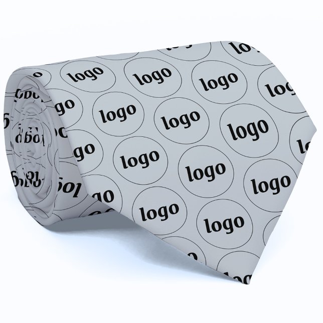 Modèle de logo simple Cravate d'entreprise (Powder blue logo pattern promotional business branding neck tie)