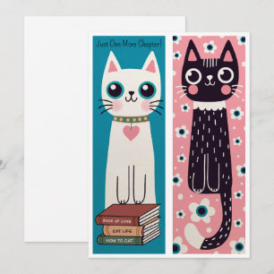 Modèle de marque-page avec deux chats mignons