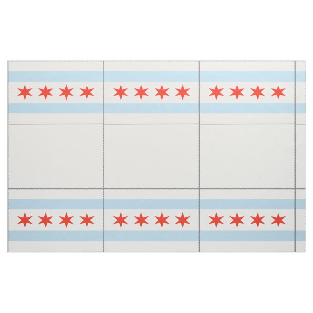 Modèle de masques de tissu du drapeau de Chicago (Fat Quarter)