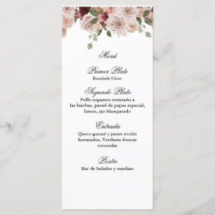 Modèle de menu de fleurs pour toutes les occasions