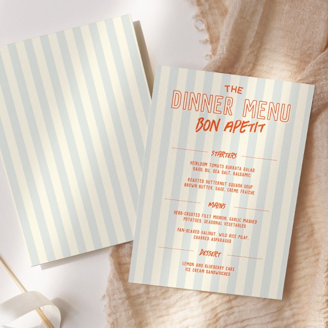 Modèle de Menu de Mariage pour Dîner au Café Franç (Créateur téléchargé)