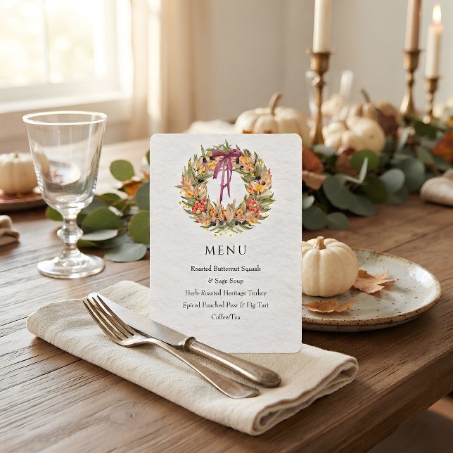 Modèle de menu de soirée de Thanksgiving (Créateur téléchargé)