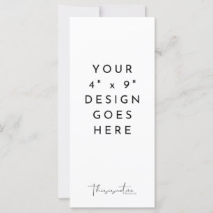 modèle de menu du programme 4x9 pouces