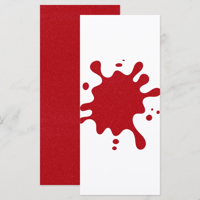 Modèle de menu éclaboussé de rouge tomate personna (Devant / Derrière)