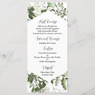 Modèle de menu Eucalyptus pour toute occasion spéc