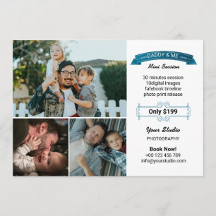 Modèle de mini-session de photographie pour la fêt