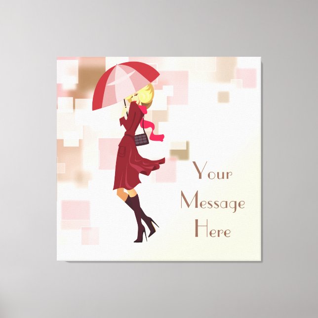 Modèle de mode parapluie toile enveloppée (Recto)