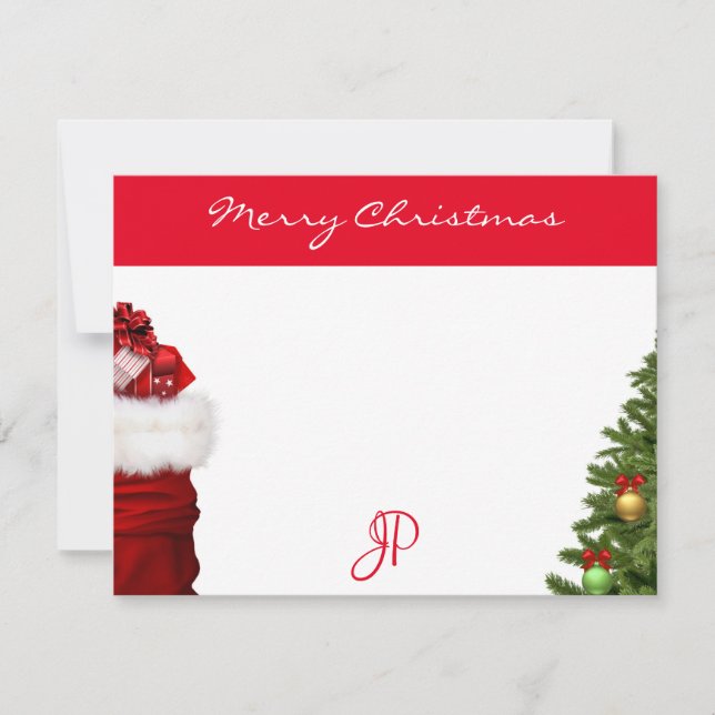 Modèle de monogramme de texte Joyeux Noël manuscri (Devant)