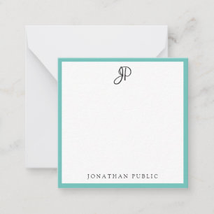 Modèle de monogramme manuscrit couleur Turquoise c