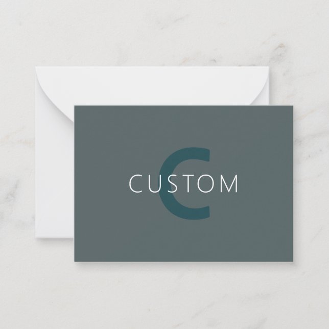 Modèle de monogramme personnalisable élégant (Devant)