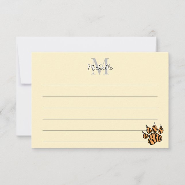 Modèle de monogramme personnalisé ligné (Devant)