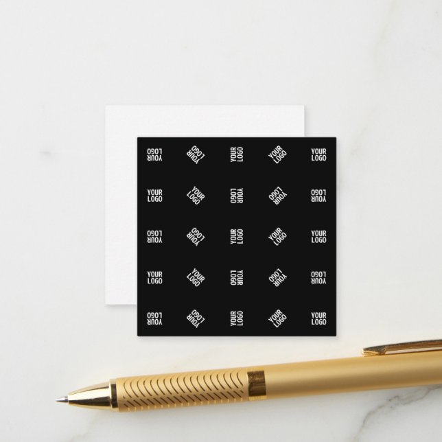 Modèle de motif de logo moderne unique | Noir (Devant/Arrière en situation)
