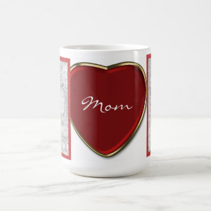 Modèle de Mug Photo Coeur personnalisé