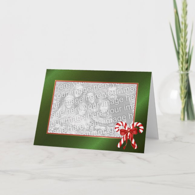 Modèle de Noël de bougie de sucrerie (Devant)