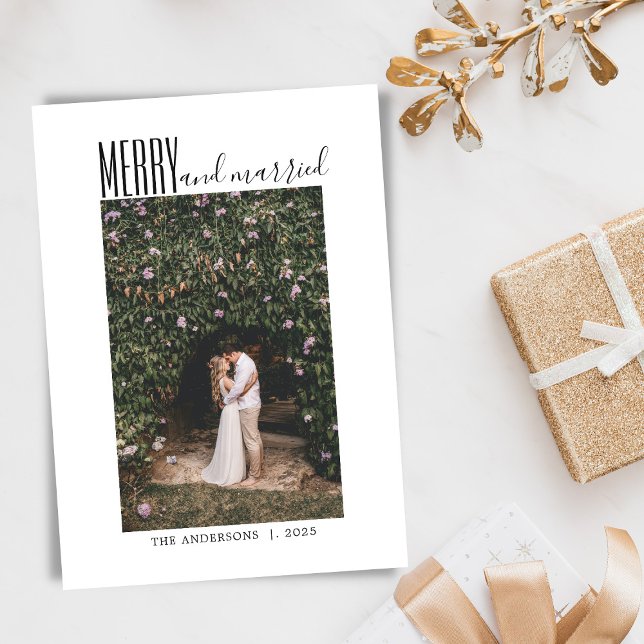 Modèle de Noël pour photo de mariage heureux avec  (Créateur téléchargé)