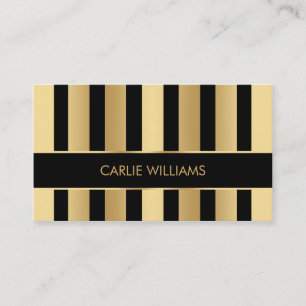 Modèle de noir et de carte de visite d'or