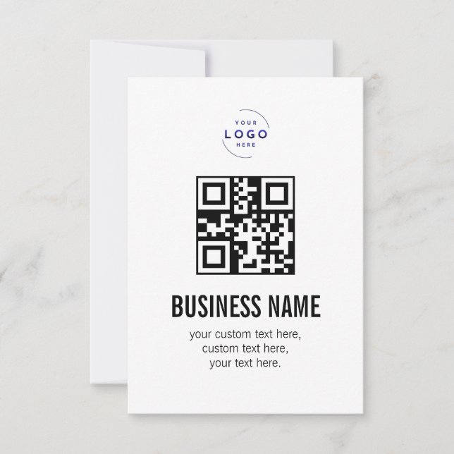 Modèle de nom de logo d'entreprise de code QR pers (Devant)
