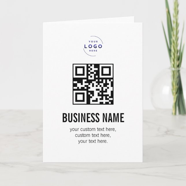 Modèle de nom de logo d'entreprise de code QR pers (Devant)