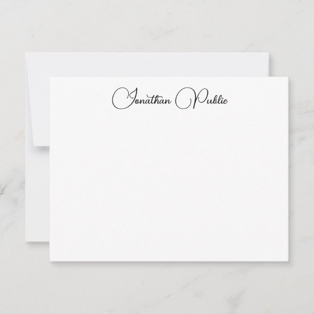 Modèle de nom de script de typographie élégante pe (Devant)