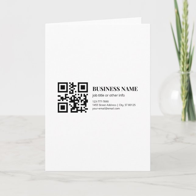 Modèle de nom d'entreprise de code QR personnalisé (Devant)
