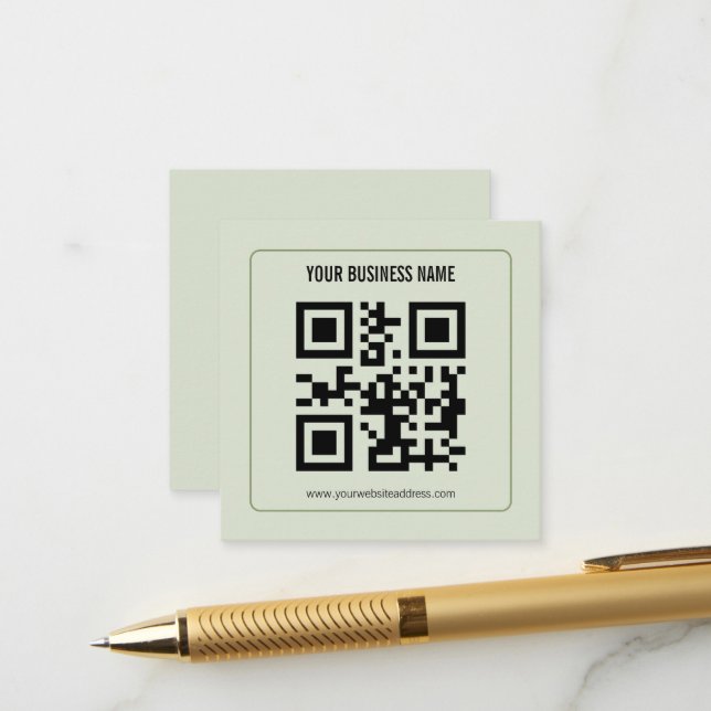 Modèle de nom d'entreprise de code QR personnalisé (Devant/Arrière en situation)