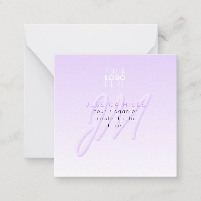 Modèle de nom professionnel et de slogan | Violet  (Devant)