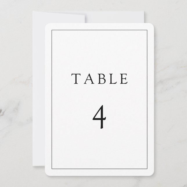 Modèle de numéro de table de mariage moderne, déco (Devant)