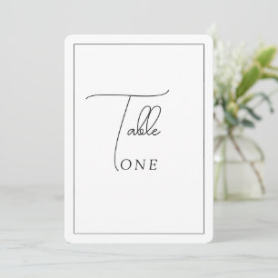Modèle de numéro de table de mariage moderne, déco