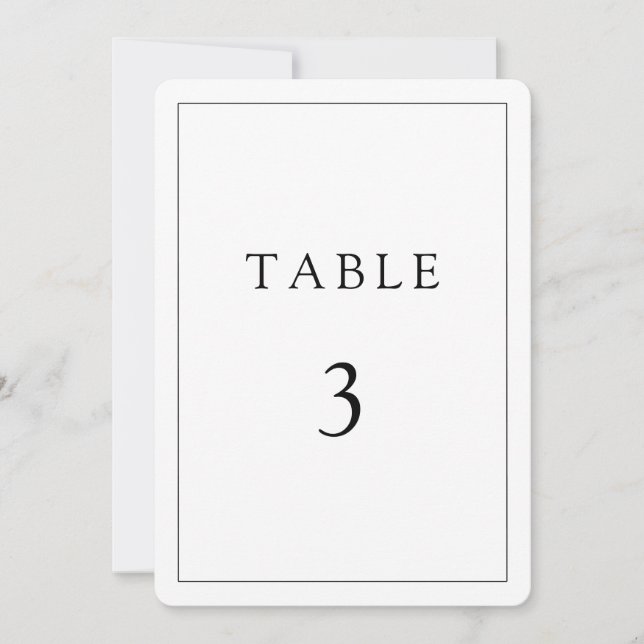 Modèle de numéro de table de mariage moderne, déco (Devant)