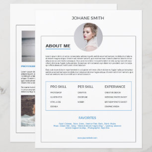 Modèle de page À propos de moi pour photographe