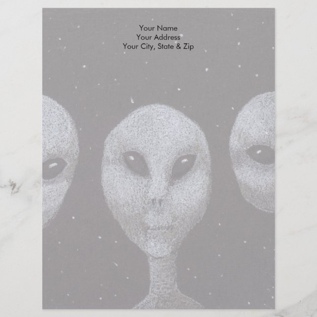 Modèle De Papier À En-tête Aliens (Devant)