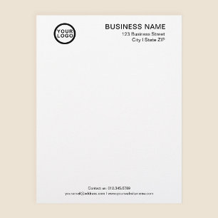 Modèle de papier à en-tête avec logo d'entreprise