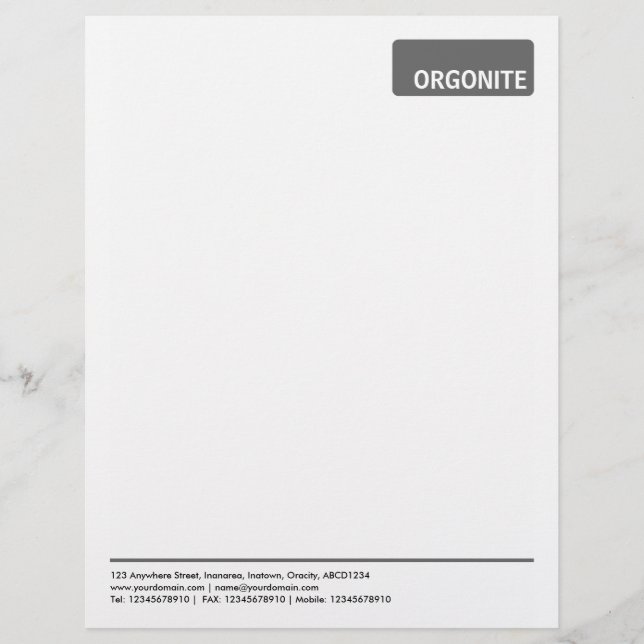 Modèle De Papier À En-tête Balise supérieure v3 - Gris (Devant)