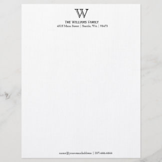 Modèle De Papier À En-tête Belle papeterie simple