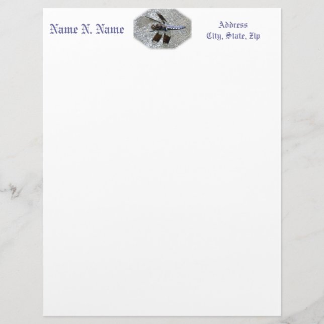 Modèle De Papier À En-tête Bleu (Devant)
