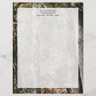 Modèle De Papier À En-tête Camouflage Camouflage de l'arbre forestier Chasse