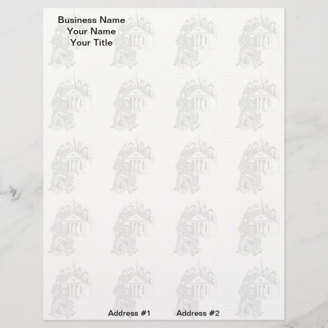 Modèle De Papier À En-tête Cercle des anciens combattants - (Devant)