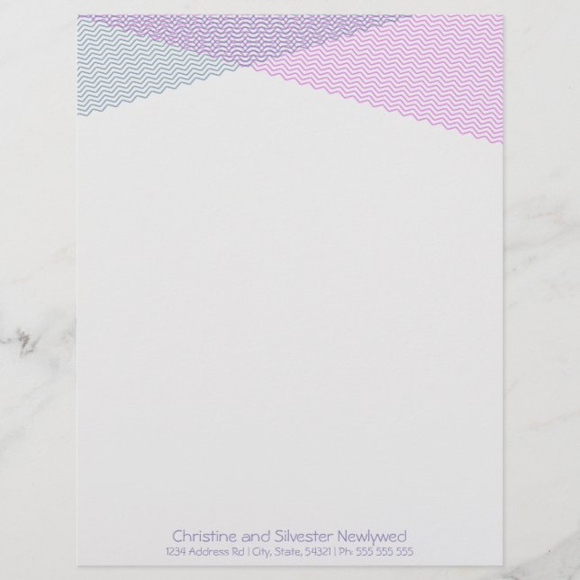 Modèle De Papier À En-tête Chevrons croisés, en-tête (Devant)