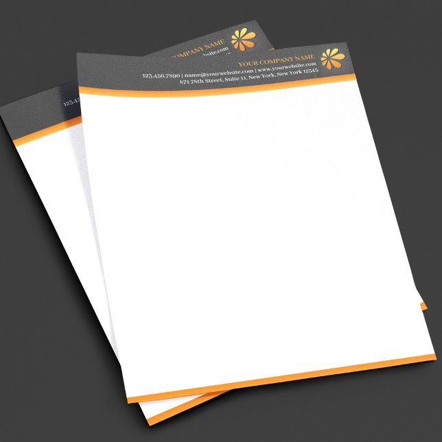 Modèle de papier à en-tête commercial avec logo pe (Créateur téléchargé)