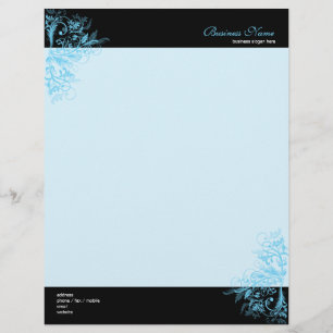 Modèle De Papier À En-tête Élégante tortue tamala Turquoise