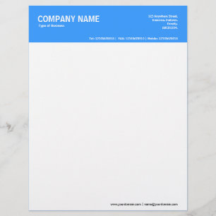 Modèle De Papier À En-tête En-tête couleur 2x - Blue 3399FF