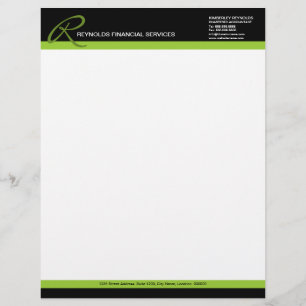 Modèle De Papier À En-tête En-tête professionnel Monogramme