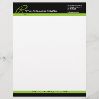 Modèle De Papier À En-tête En-tête professionnel Monogramme