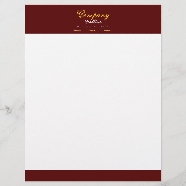 Modèle De Papier À En-tête En-tête professionnelle (Devant)